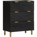 Das Sideboard setzt auf 2 Tueren in Schwarz