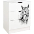 3 Schubladen an dem Sideboard in Weiss