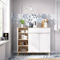 2 Tueren und beschichtete Flaechen an dem Sideboard