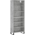 Hochschrank mit den Massen 69.5 x 32.5 x 180 cm in Betongrau