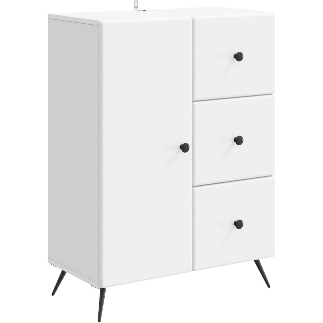 Das Sideboard misst 66 x 34.5 x 90 cm in Weiss
