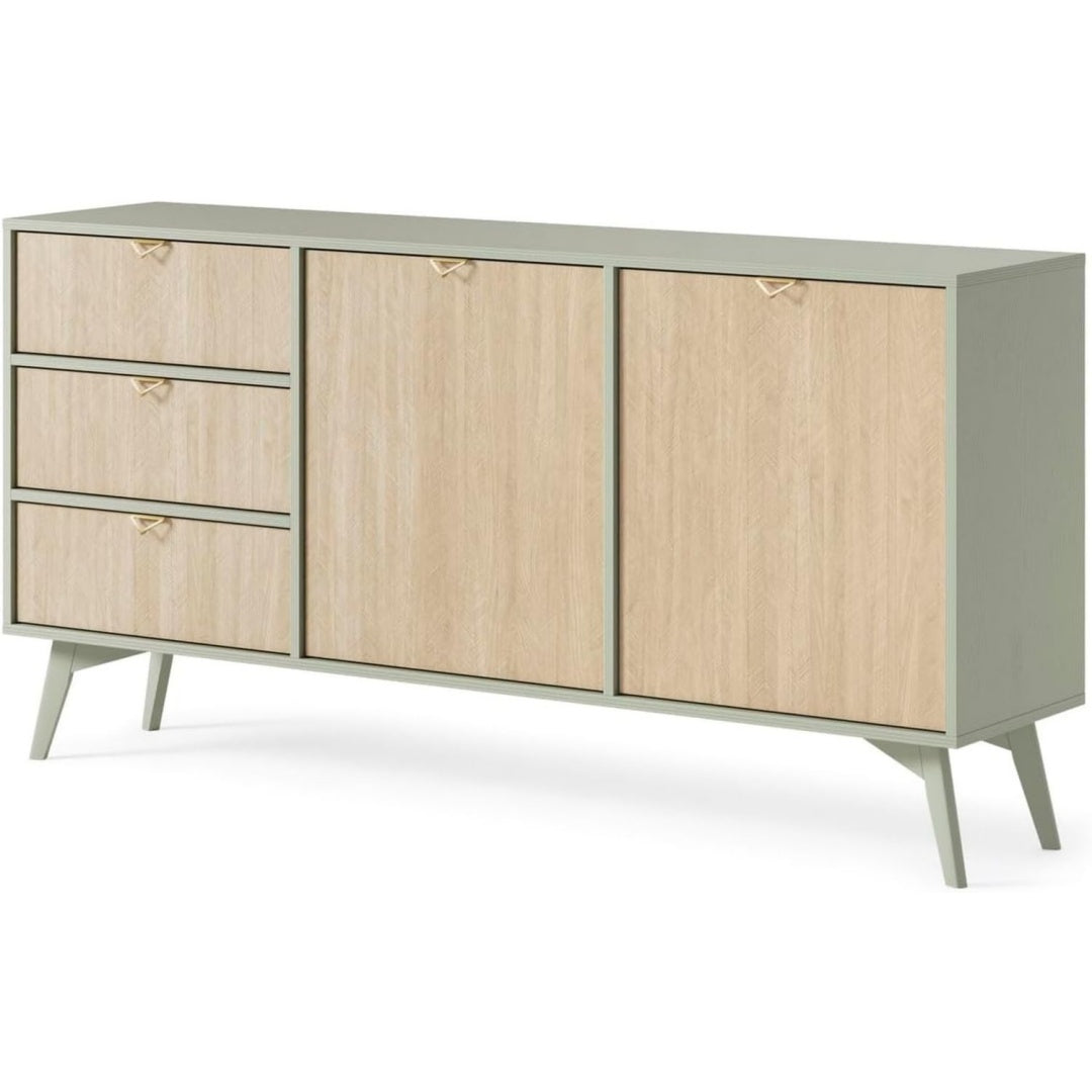 Sideboard verbindet 2 Tueren und Fischgraetenmuster
