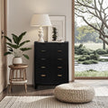Sideboard in Schwarz mit 5 Schubladen