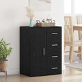Sideboard mit den Massen 59 x 39 x 80 cm in Schwarz und Eichenbraun