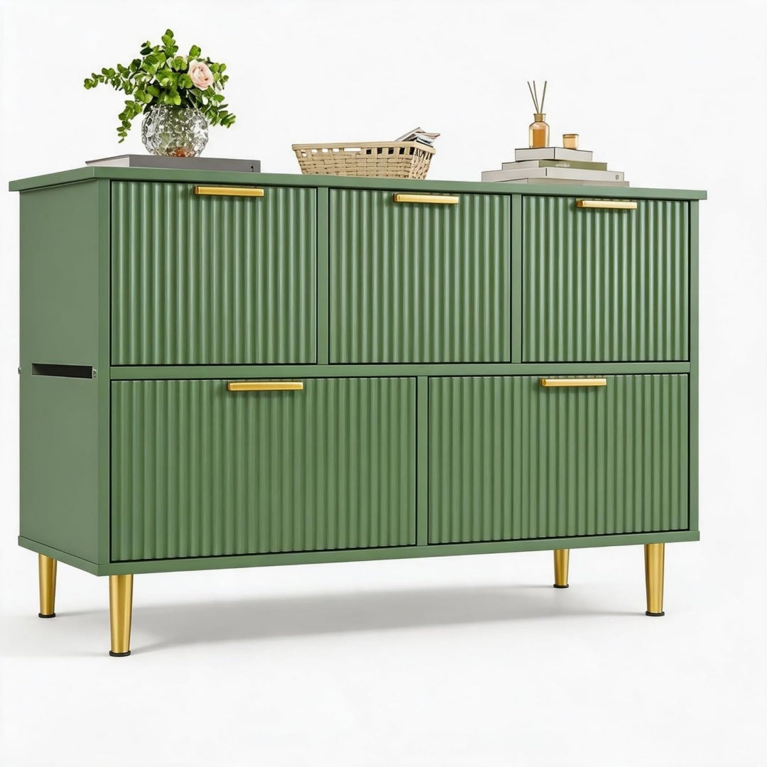 Sideboard mit den Massen 100 x 39.5 x 75 cm in Schwarz
