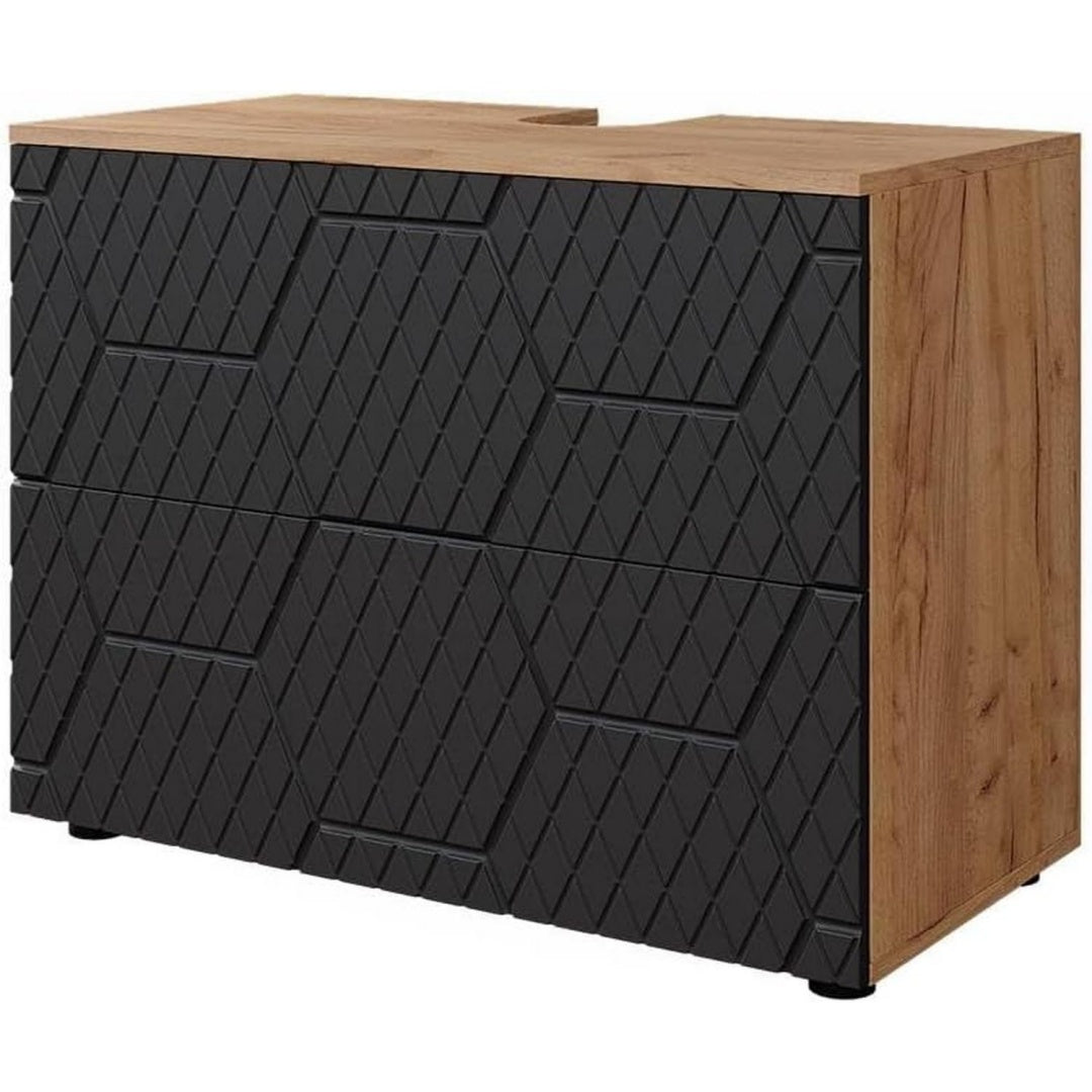 Der Unterschrank vereint Form und Schubladen