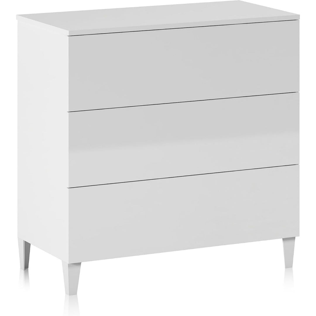 Das Sideboard vereint Form und glaenzende Oberflaechen