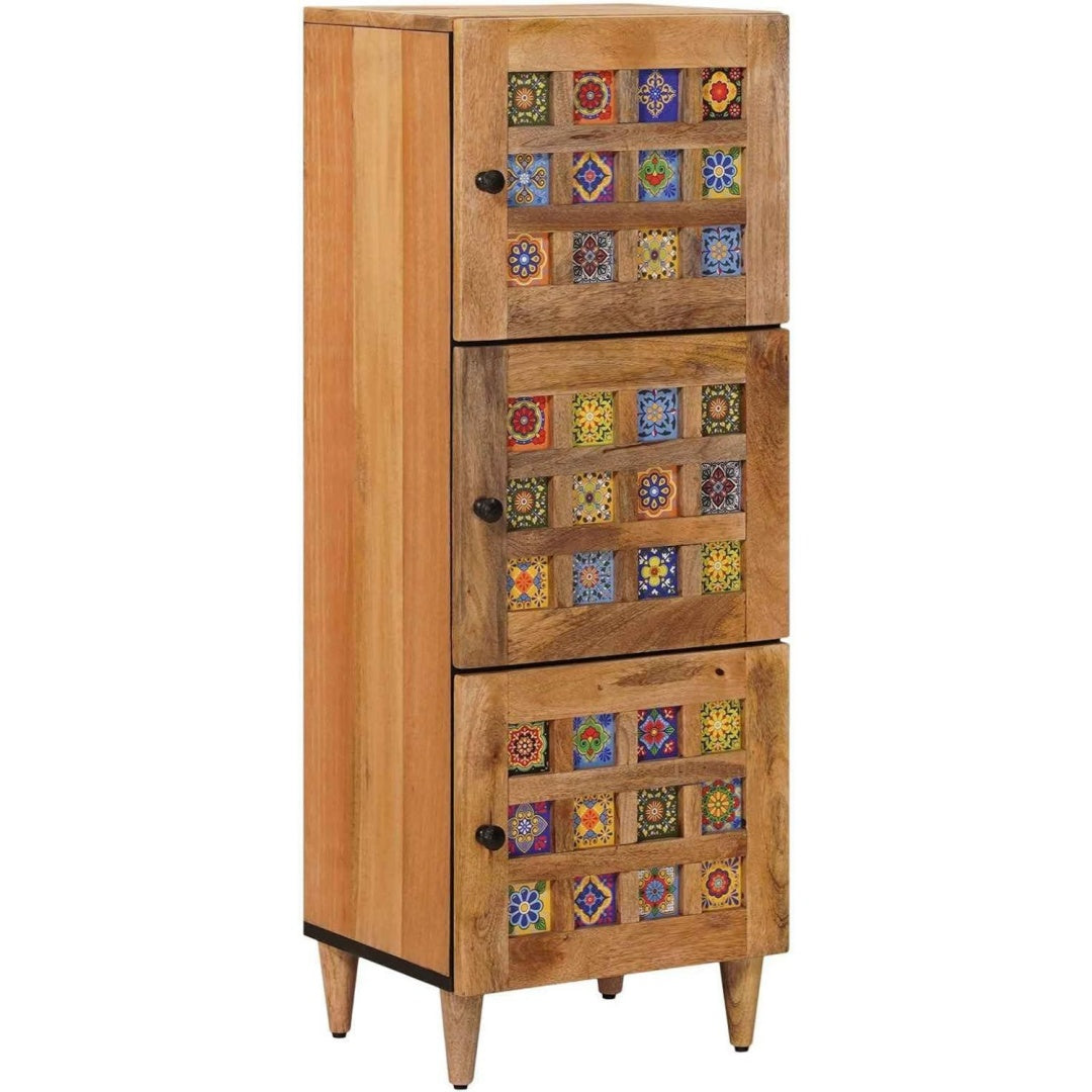 Hochschrank mit den Massen 40 x 33 x 110 cm in Naturbraun